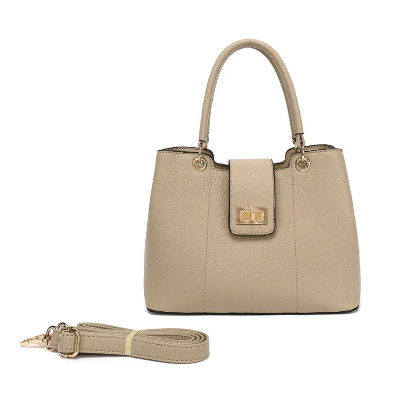 Triple Compartment Satchel with Crossbody Strap made by Charming Charlie