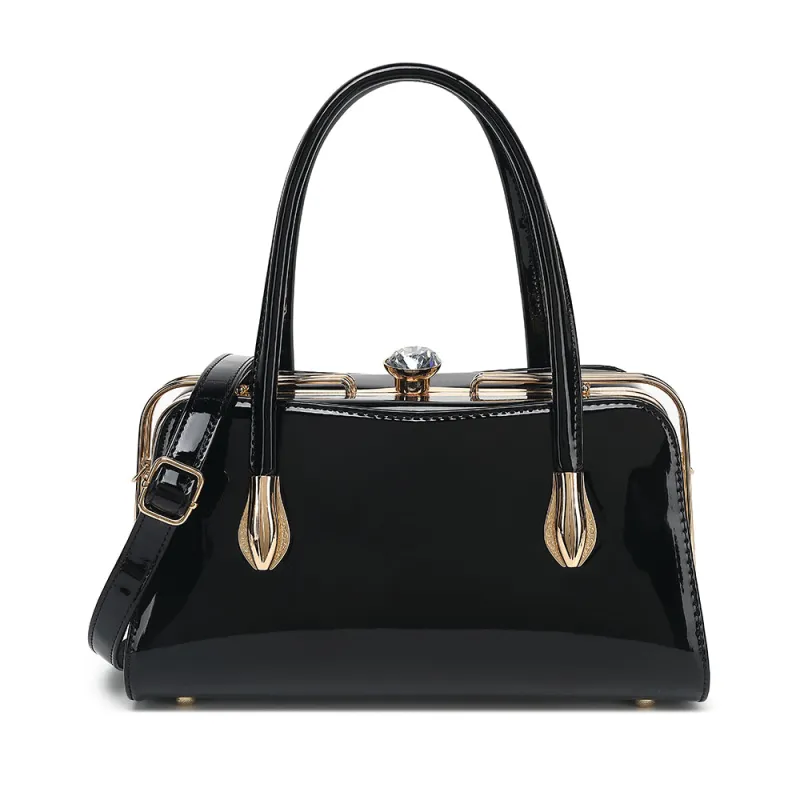 Patent Leather Frame Satchel made by Charming Charlie