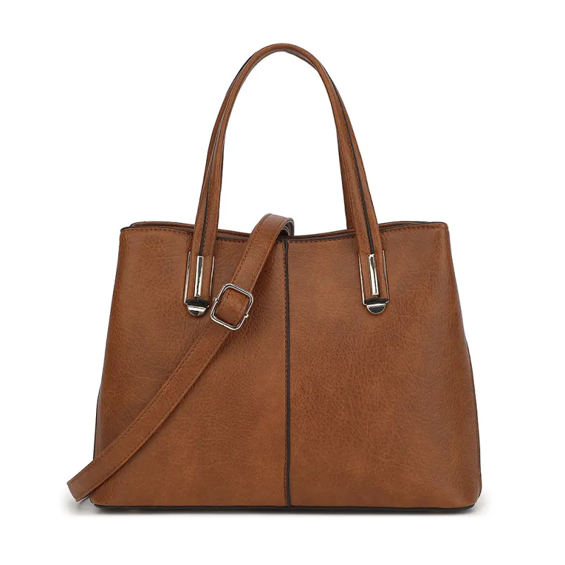 Multi Compartment Satchel with Detachable Shoulder Strap sold by Charming Charlie