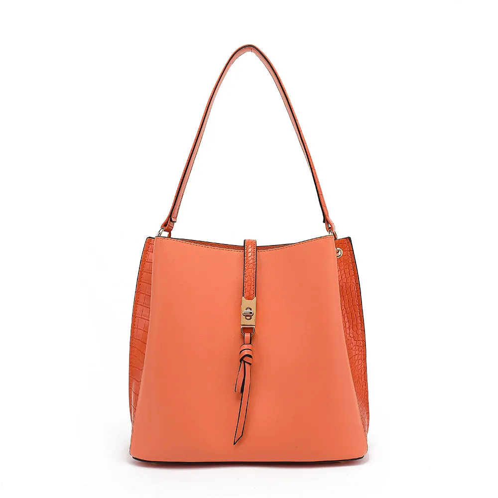 North South Hobo with Croc Inserts sold by Charming Charlie