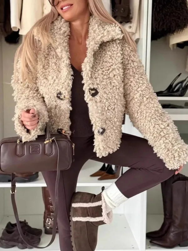 Sherpa Button-Down Outerwear sold by Charming Charlie