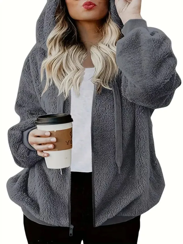 Fleece Zip-Up Drawstring Outerwear sold by Charming Charlie