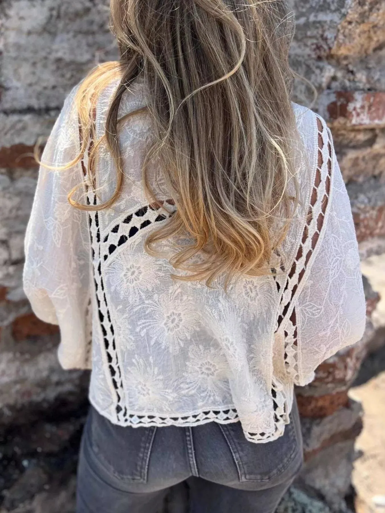 Full Size Embroidered Open Front Cardigan Plus Size sold by Charming Charlie product image thumbnail 3