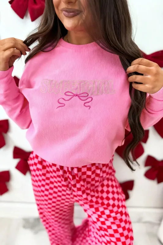 Embroidered Rib Textured Top made by Trendsi