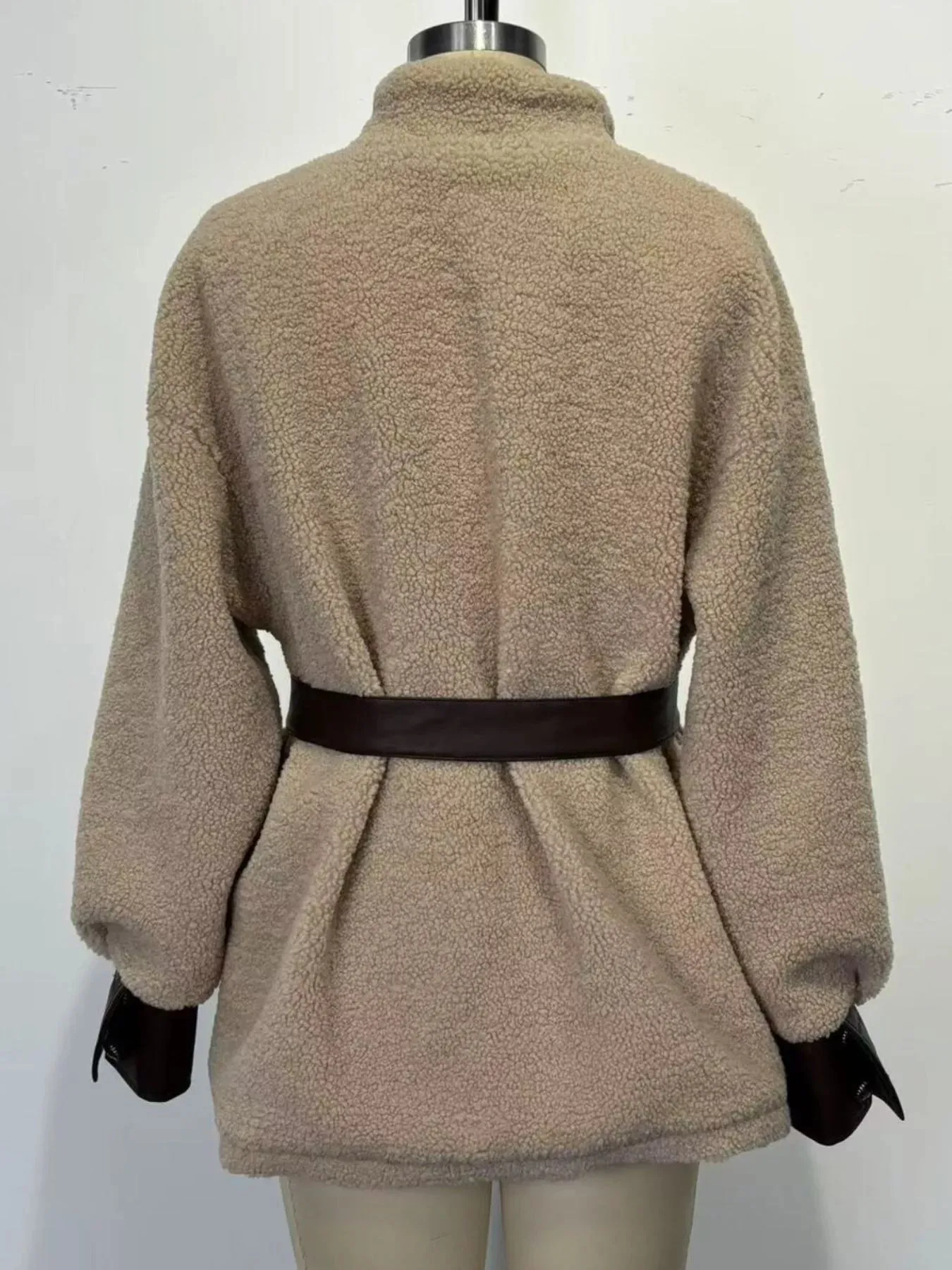 Leather Trim Sherpa Outerwear with Pockets sold by Charming Charlie product image thumbnail 5