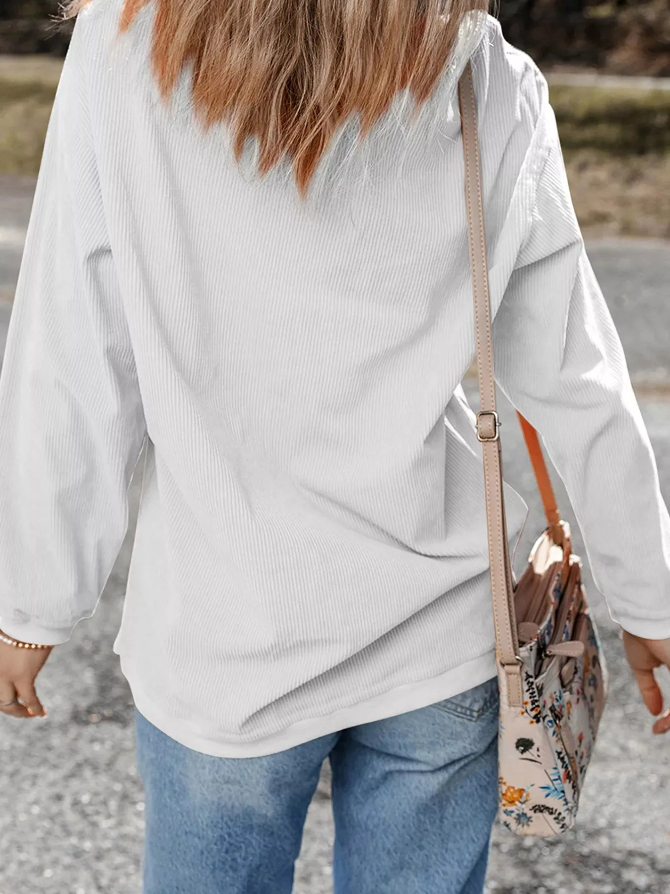 Sequin Love Heart Pattern Corded Valentines Sweatshirt sold by Charming Charlie product image thumbnail 2