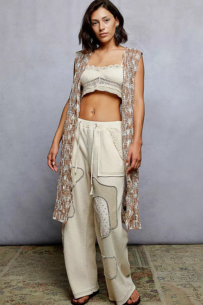 POL Metal Button Down Crochet Sleeveless Longline Cardigan sold by Charming Charlie product image thumbnail 3