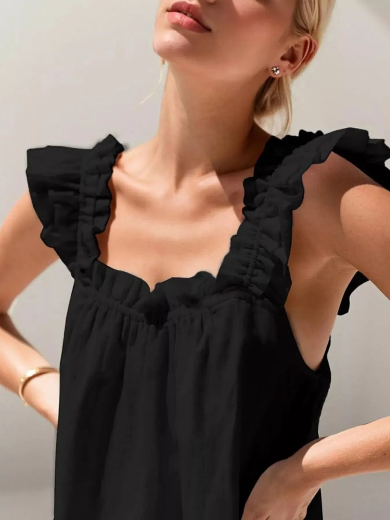 Ruffle Trim Tank and Shorts Set sold by Charming Charlie product image thumbnail 3