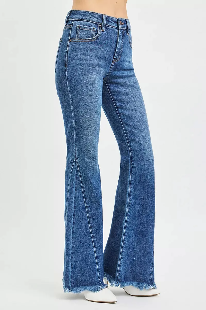 RISEN Mid Rise Flare Side Seam Detailing Jeans sold by Charming Charlie product image thumbnail 4