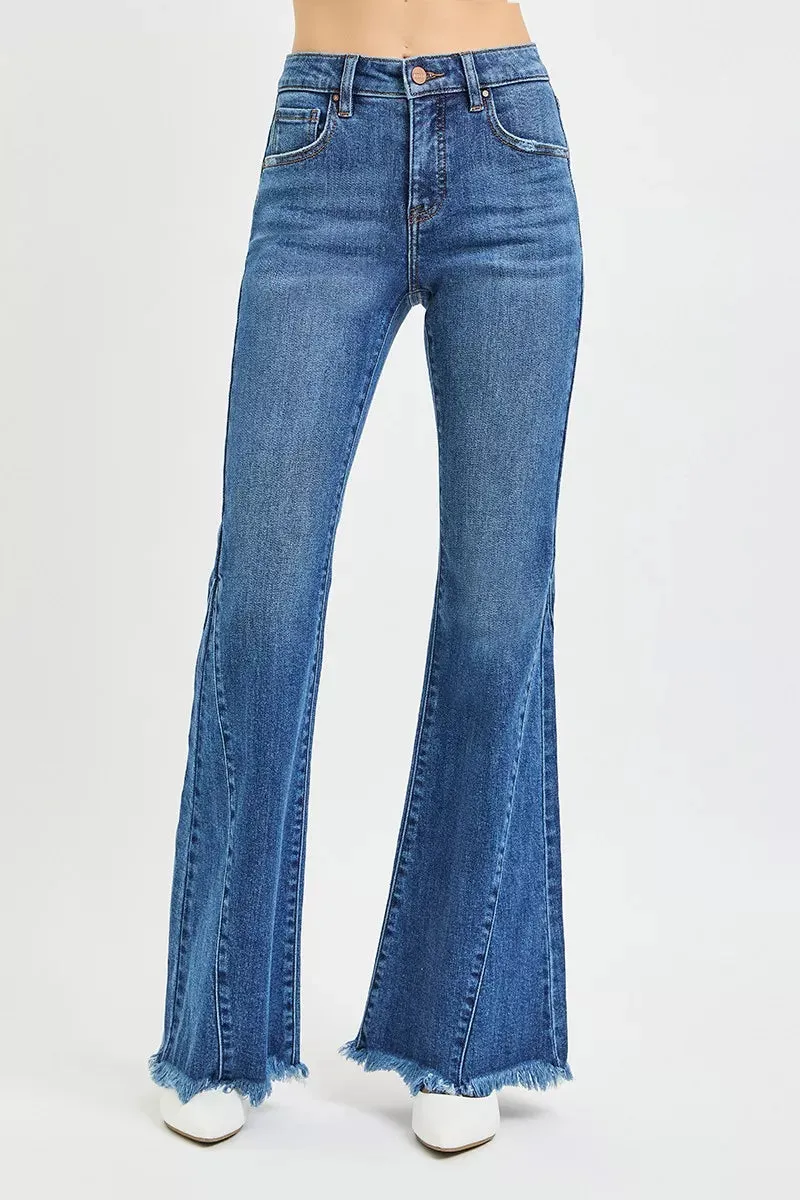 RISEN Mid Rise Flare Side Seam Detailing Jeans sold by Charming Charlie product image thumbnail 3