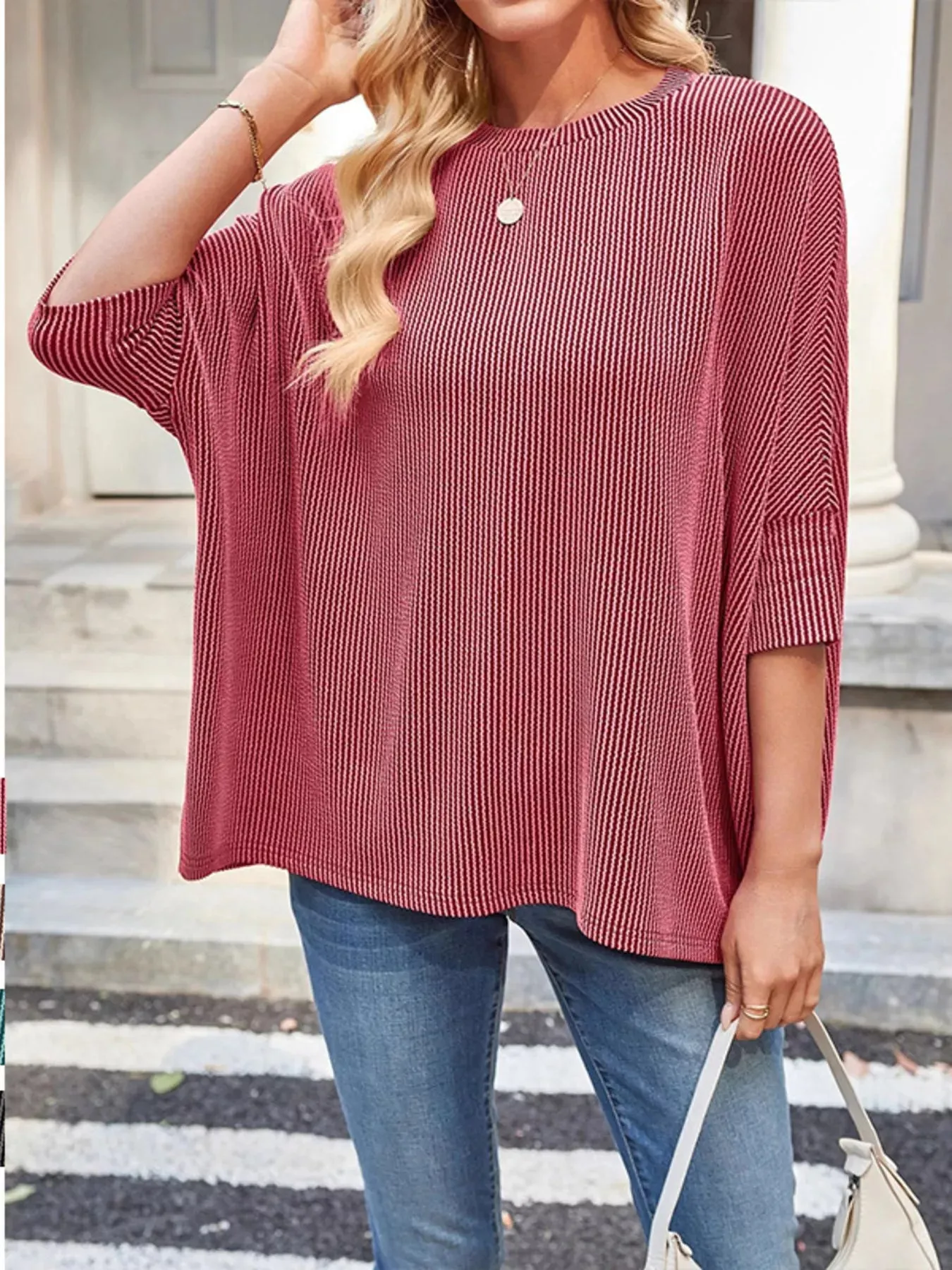 Relaxed Fit Half Sleeve T-Shirt sold by Charming Charlie