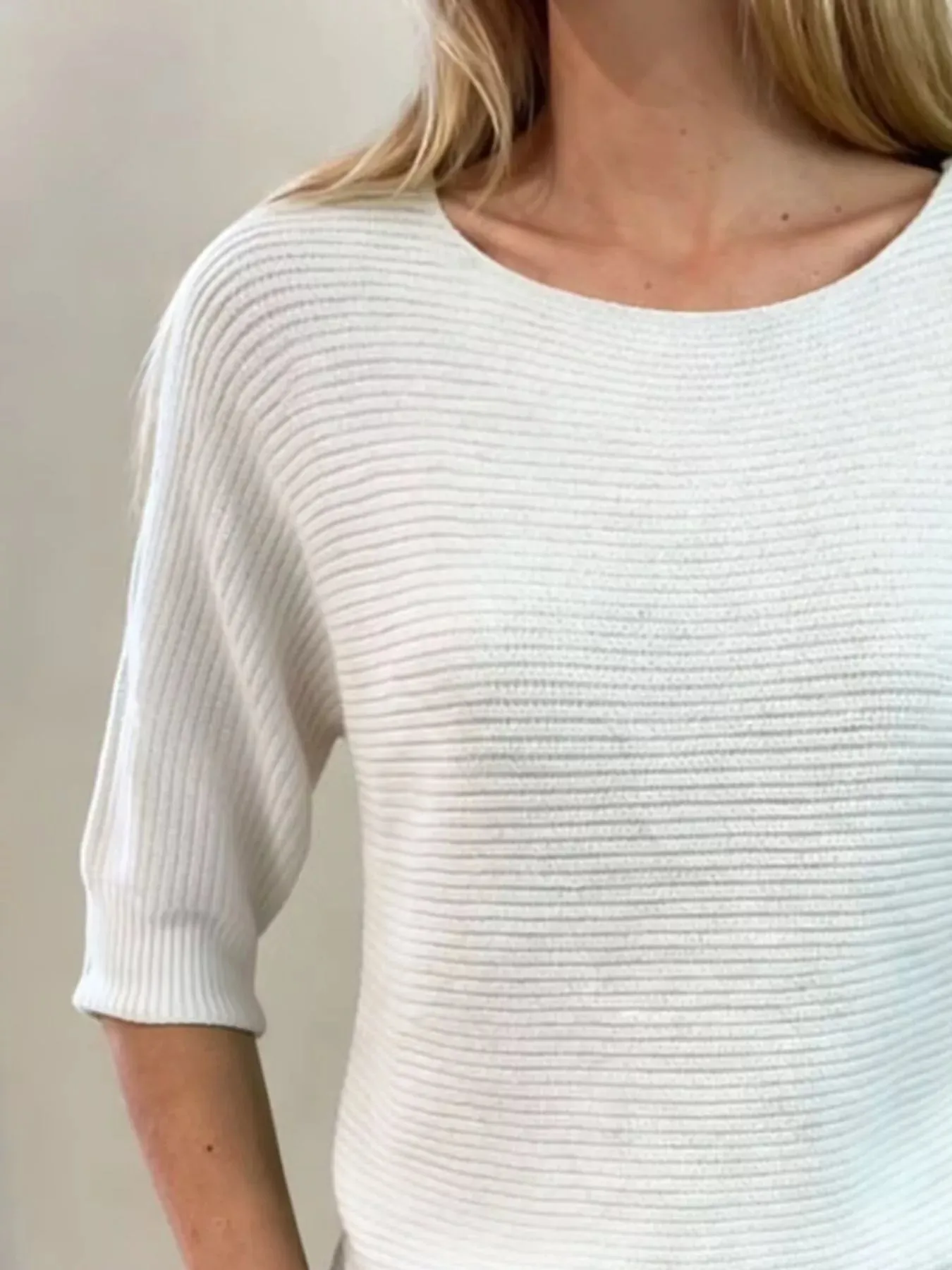 Full Size Ribbed Knit Round Neck Sweater Plus Size sold by Charming Charlie product image thumbnail 2