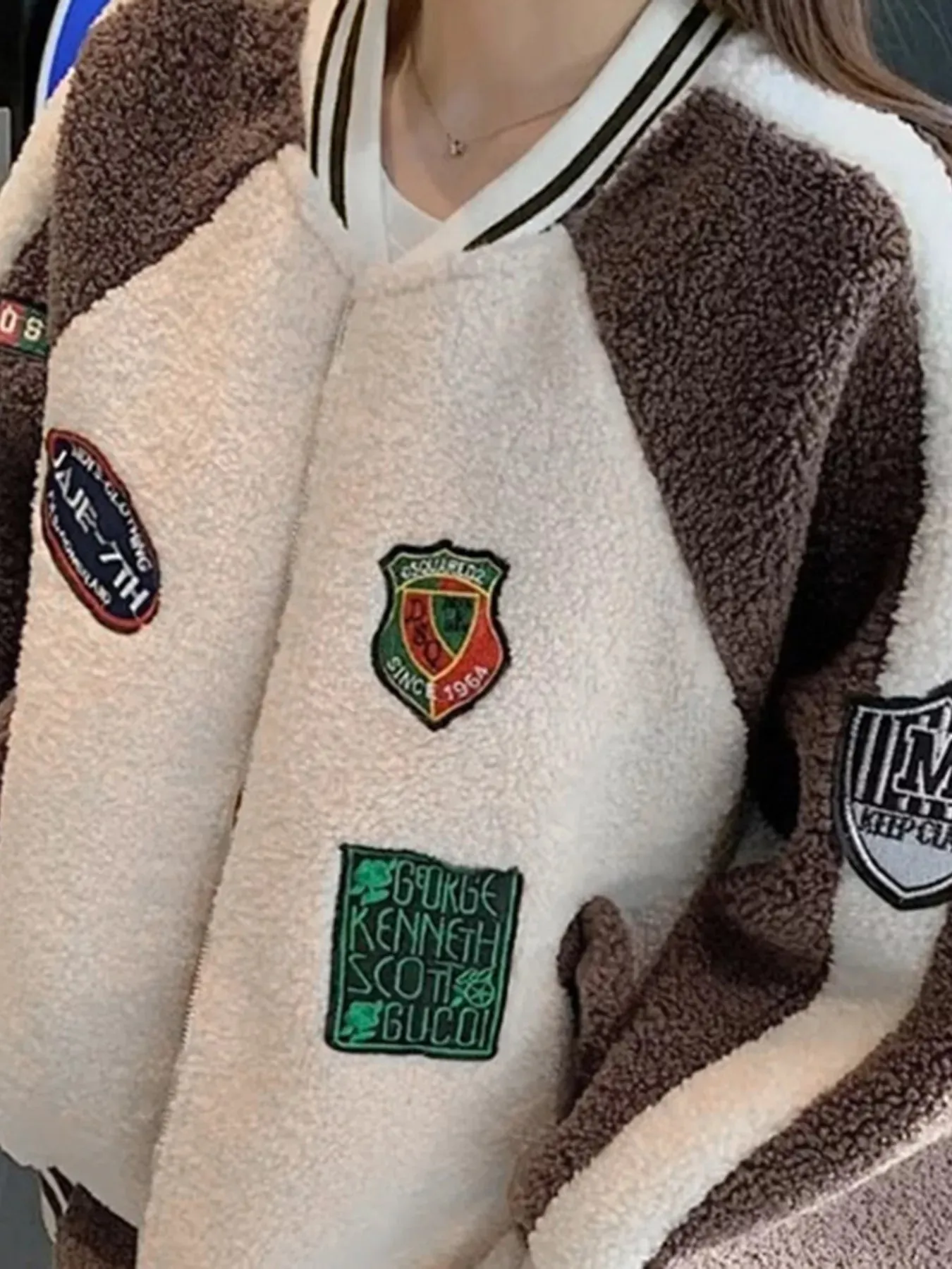 Zip Up Raglan Sleeve Fleece Jacket sold by Charming Charlie product image thumbnail 3