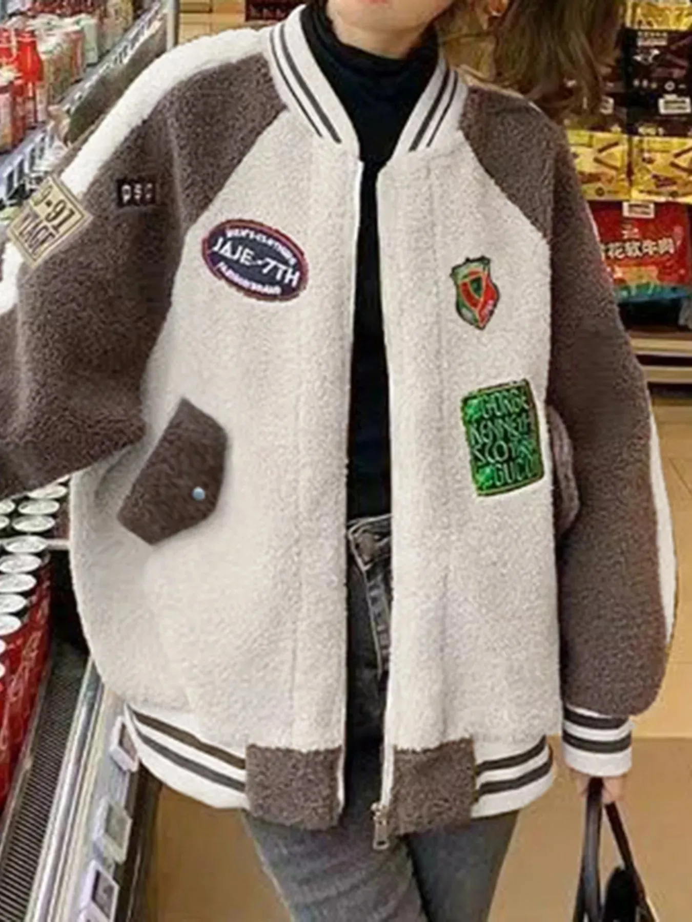 Zip Up Raglan Sleeve Fleece Jacket sold by Charming Charlie