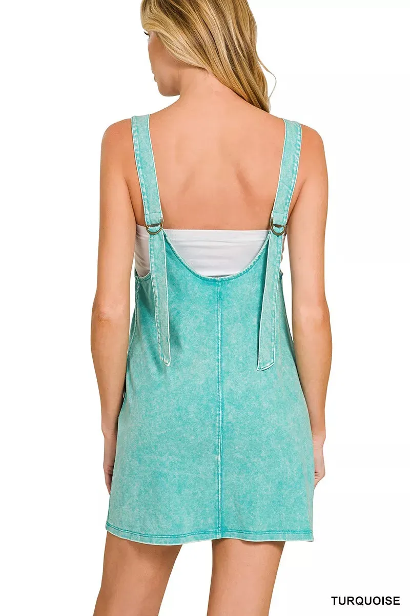 Zenana Acid Washed Overall Knit Mini Dress sold by Charming Charlie product image thumbnail 2