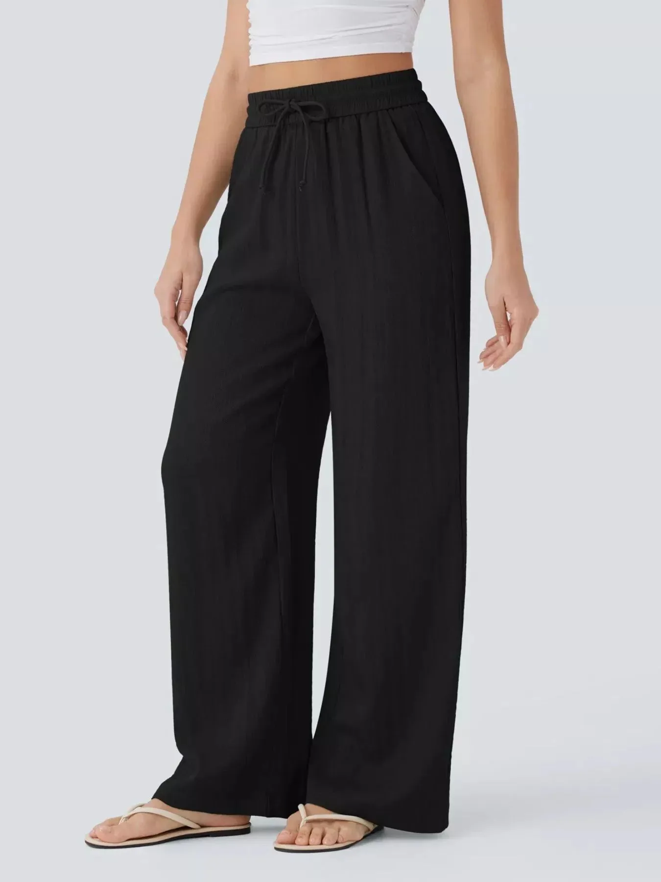 Wide Leg Drawstring Pants sold by Charming Charlie product image thumbnail 3