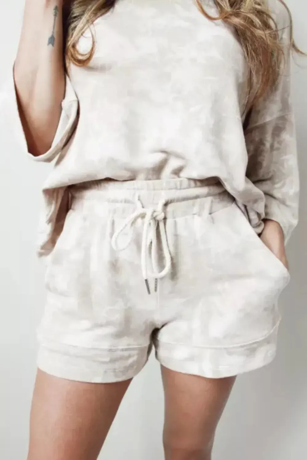 Relaxed Fit Tie-Dye Top and Shorts Set sold by Charming Charlie product image thumbnail 3