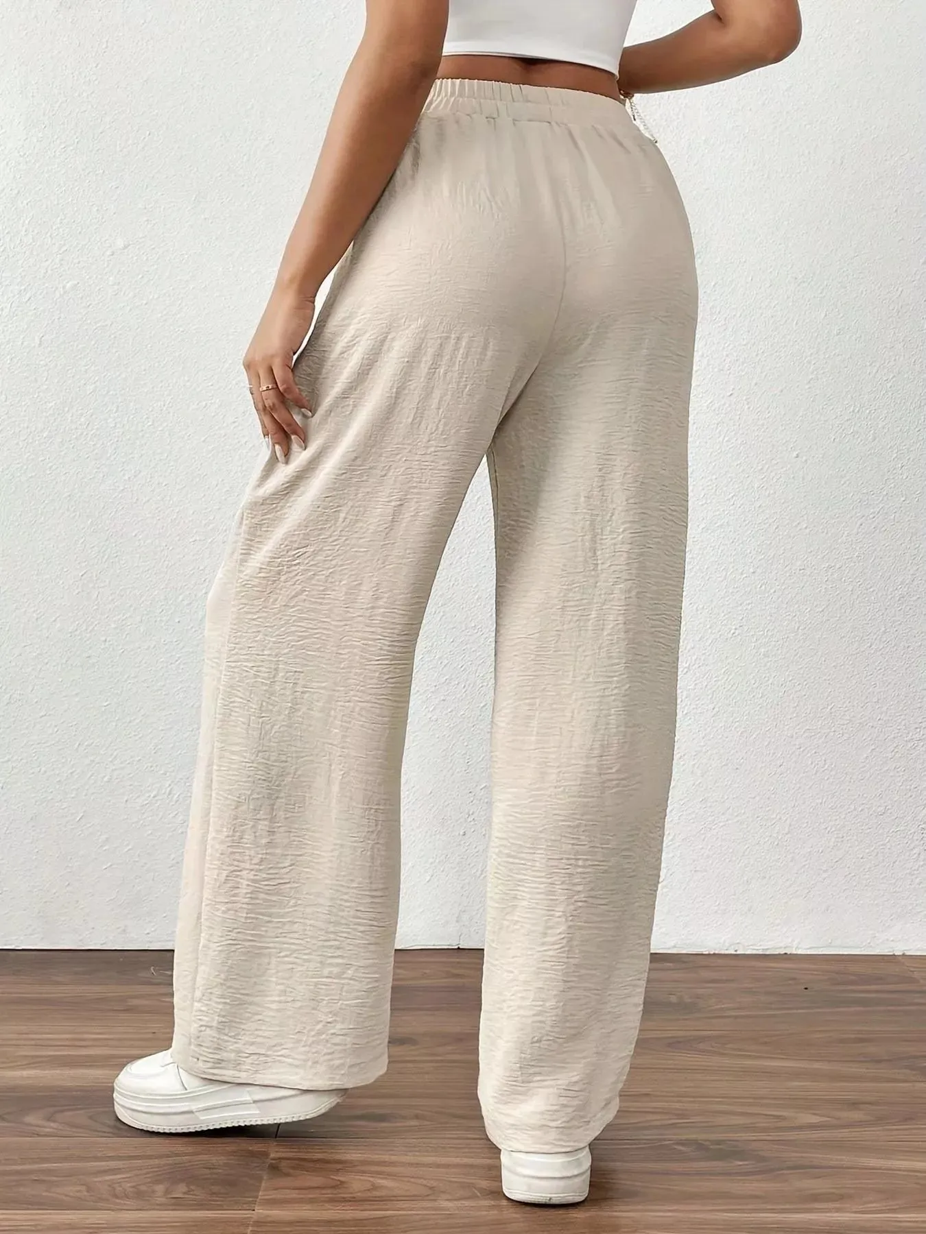 Casual Drawstring Wide Leg Pants sold by Charming Charlie product image thumbnail 3