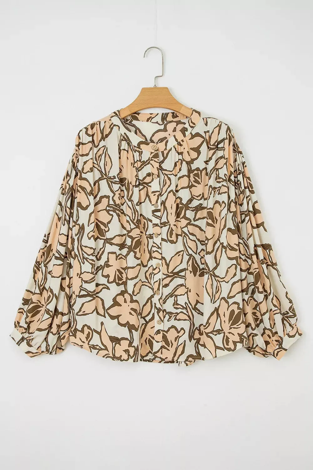 Floral Print Button-Down Long Sleeve Shirt sold by Charming Charlie product image thumbnail 4