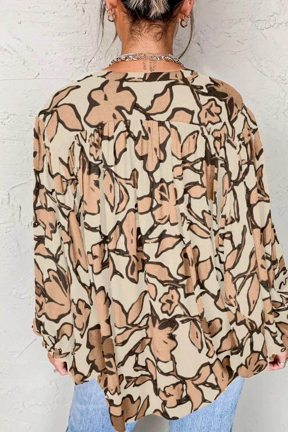 Floral Print Button-Down Long Sleeve Shirt sold by Charming Charlie product image thumbnail 3