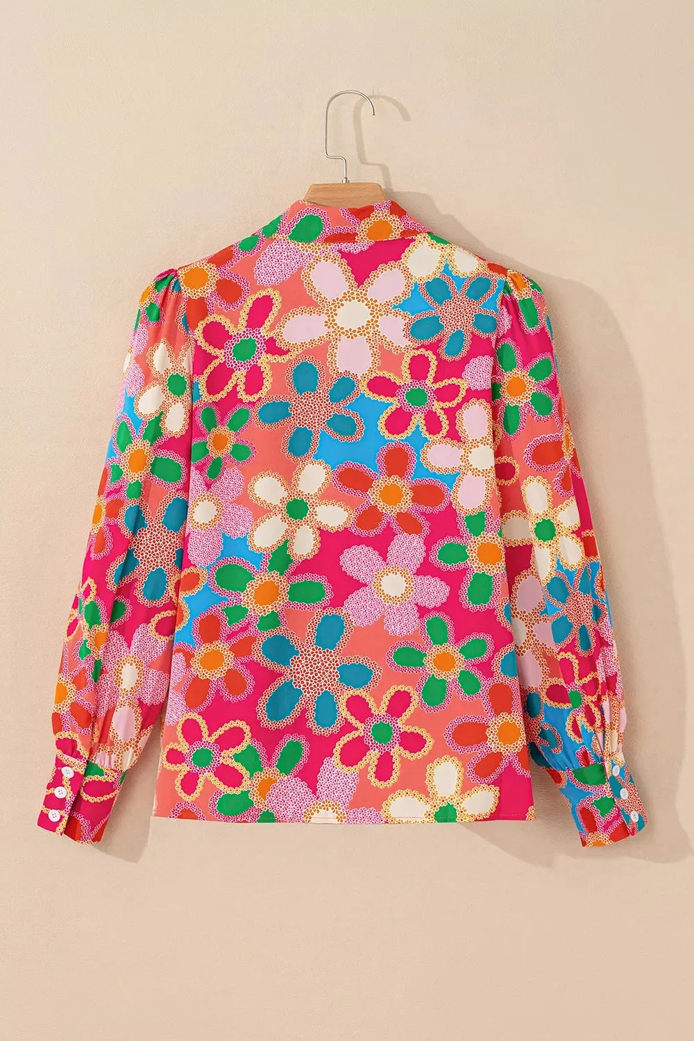 Vibrant Floral Print Long Sleeve Shirt sold by Charming Charlie product image thumbnail 4