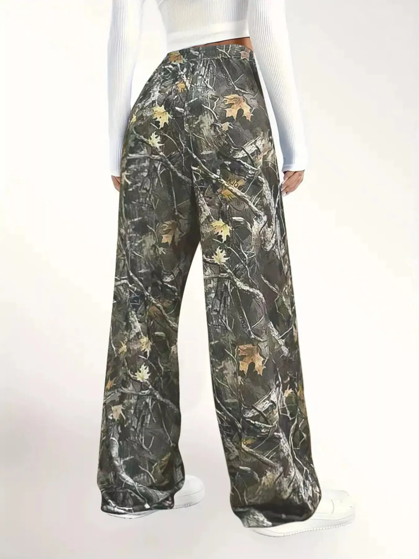 Relaxed Fit Camo Print Drawstring Waist Pants sold by Charming Charlie product image thumbnail 4