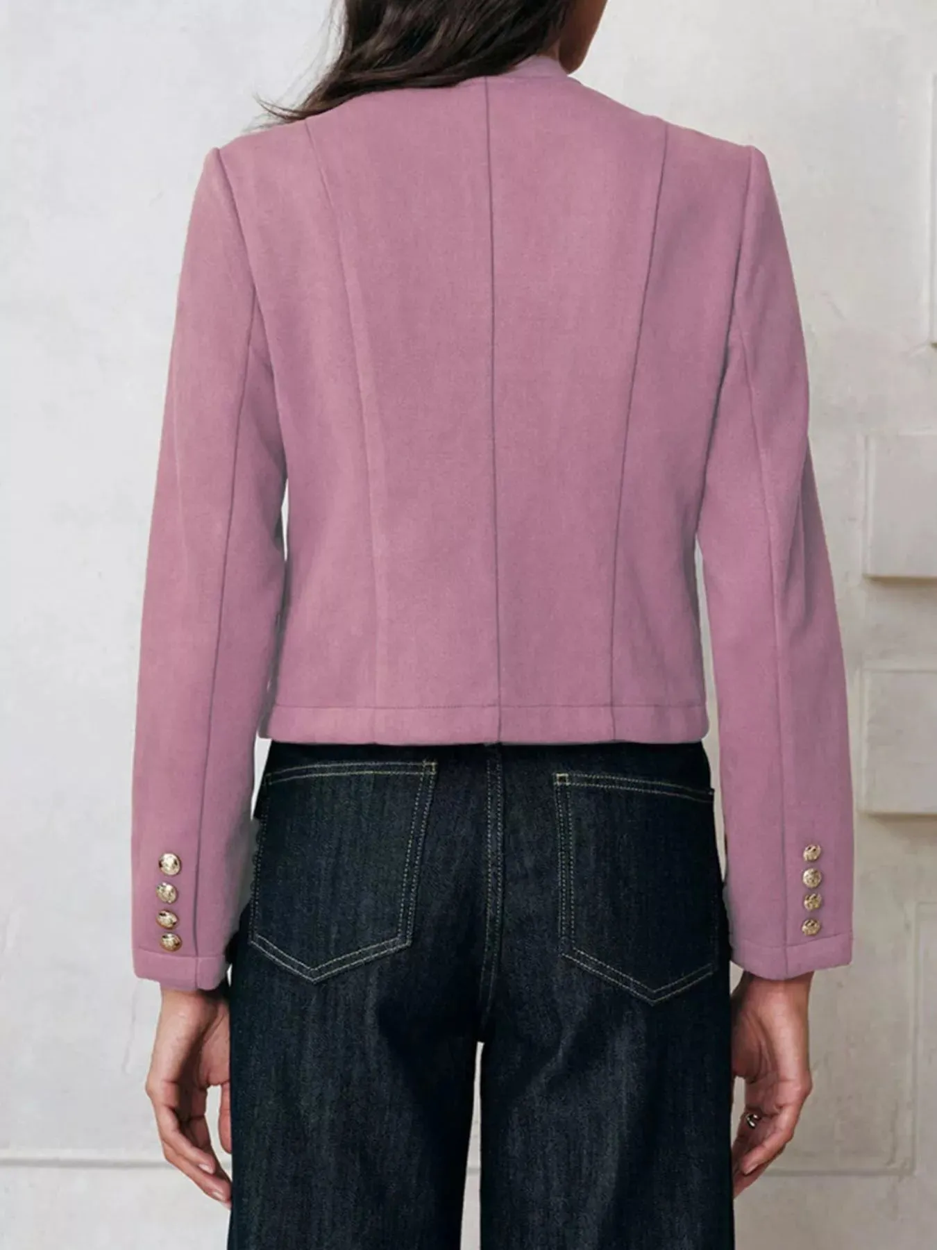 Round Neck Button Up Blazer sold by Charming Charlie product image thumbnail 4