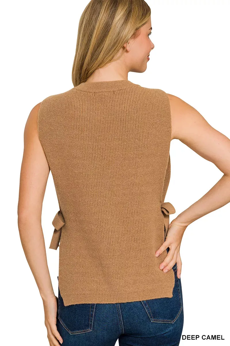Zenana Side Tie Sweater Vest sold by Charming Charlie product image thumbnail 3