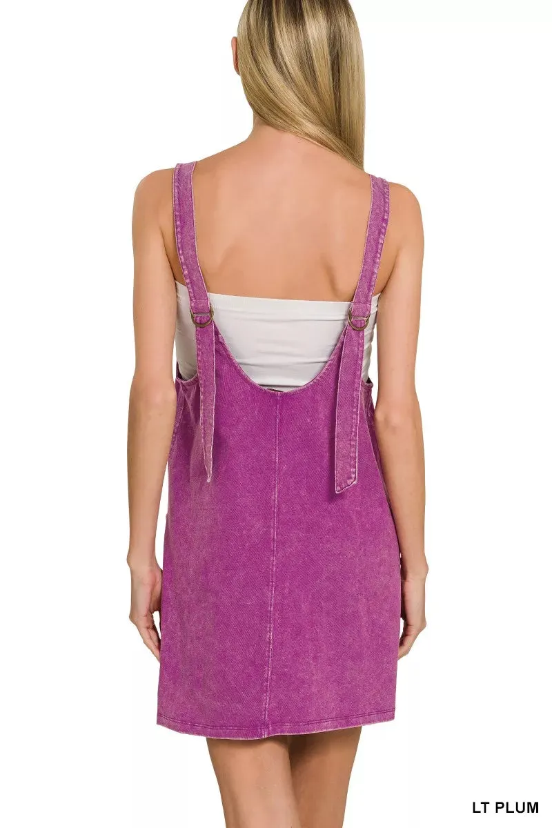 Zenana Acid Washed Overall Knit Mini Dress sold by Charming Charlie product image thumbnail 3