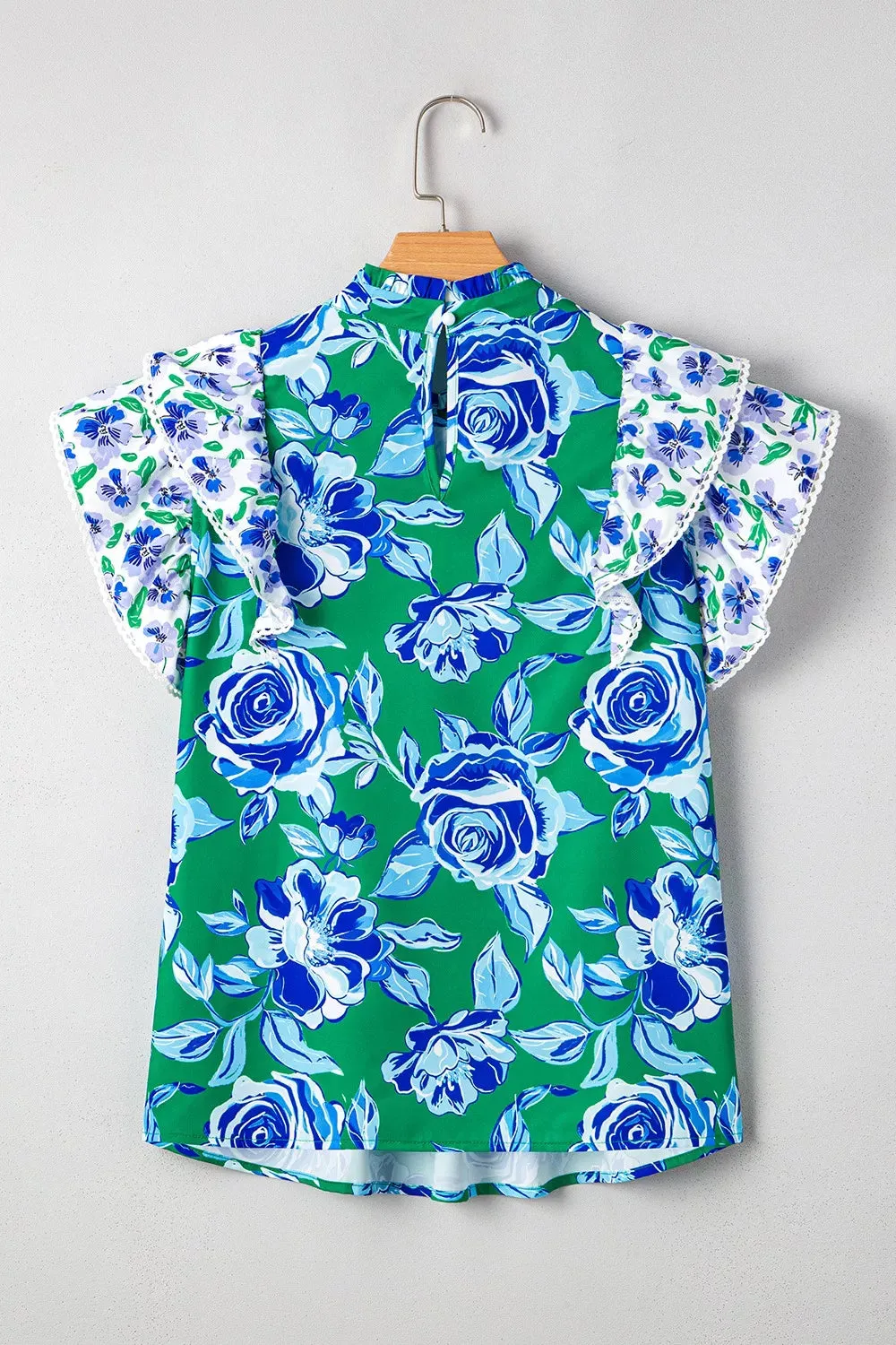 Floral Print Ruffle Sleeve Blouse sold by Charming Charlie product image thumbnail 5