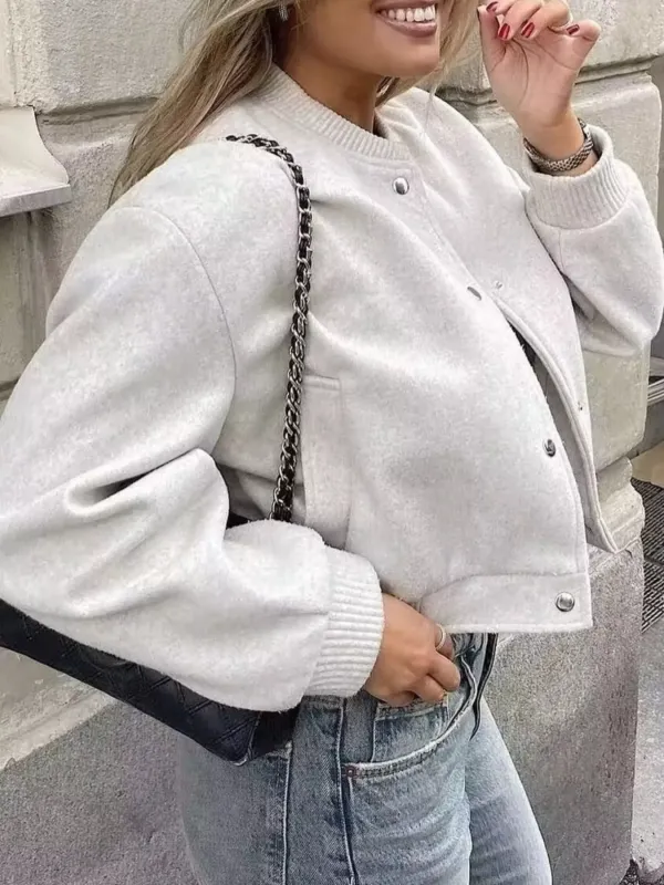 Snap Down Cropped Jacket sold by Charming Charlie