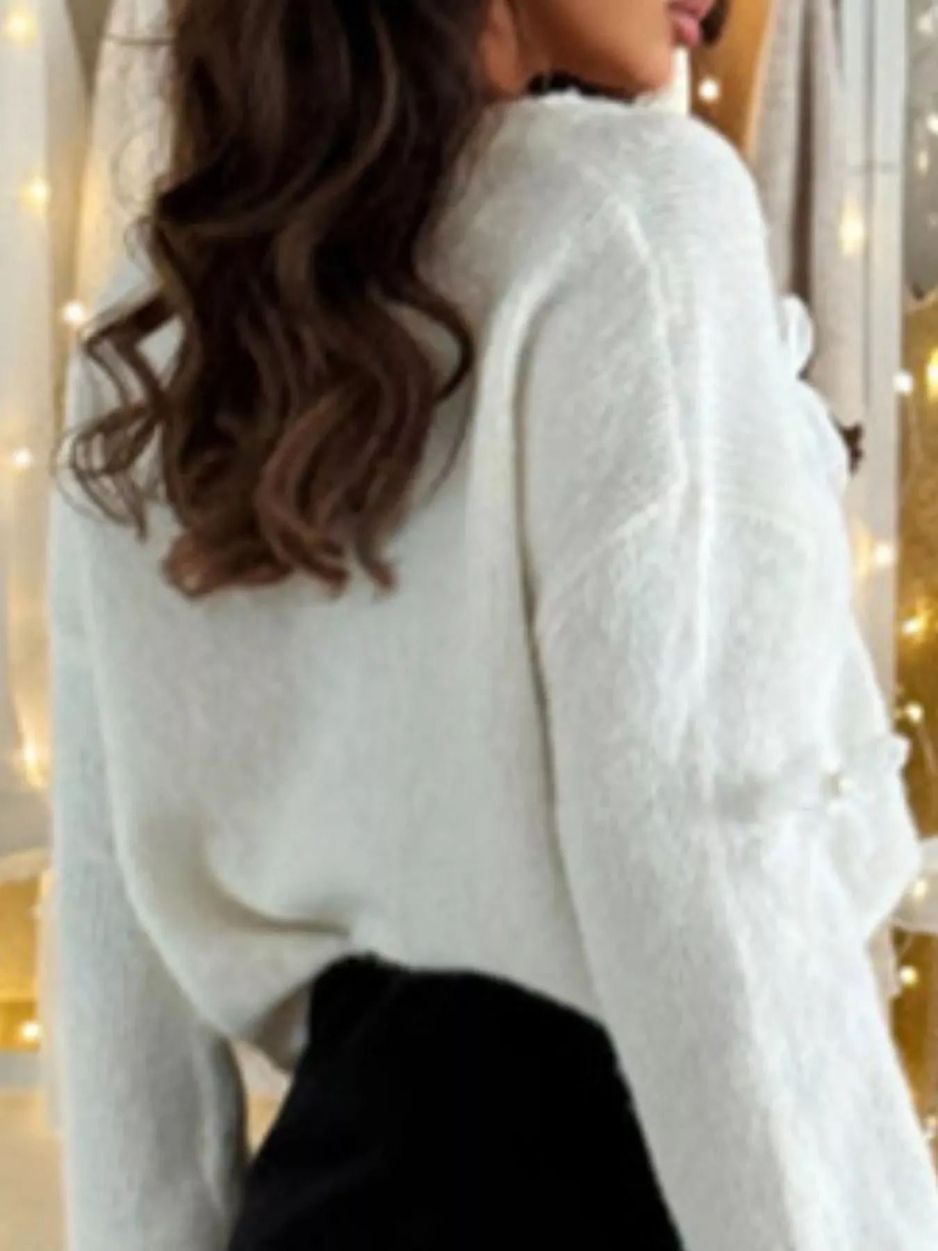 Bow-Decorated V-Neck Sweater sold by Charming Charlie product image thumbnail 4