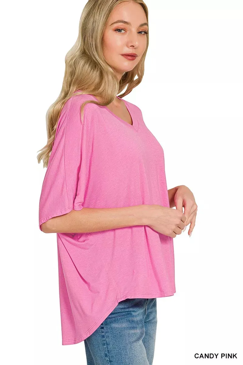 Zenana V-neck Oversized Top & Pants Set sold by Charming Charlie product image thumbnail 5