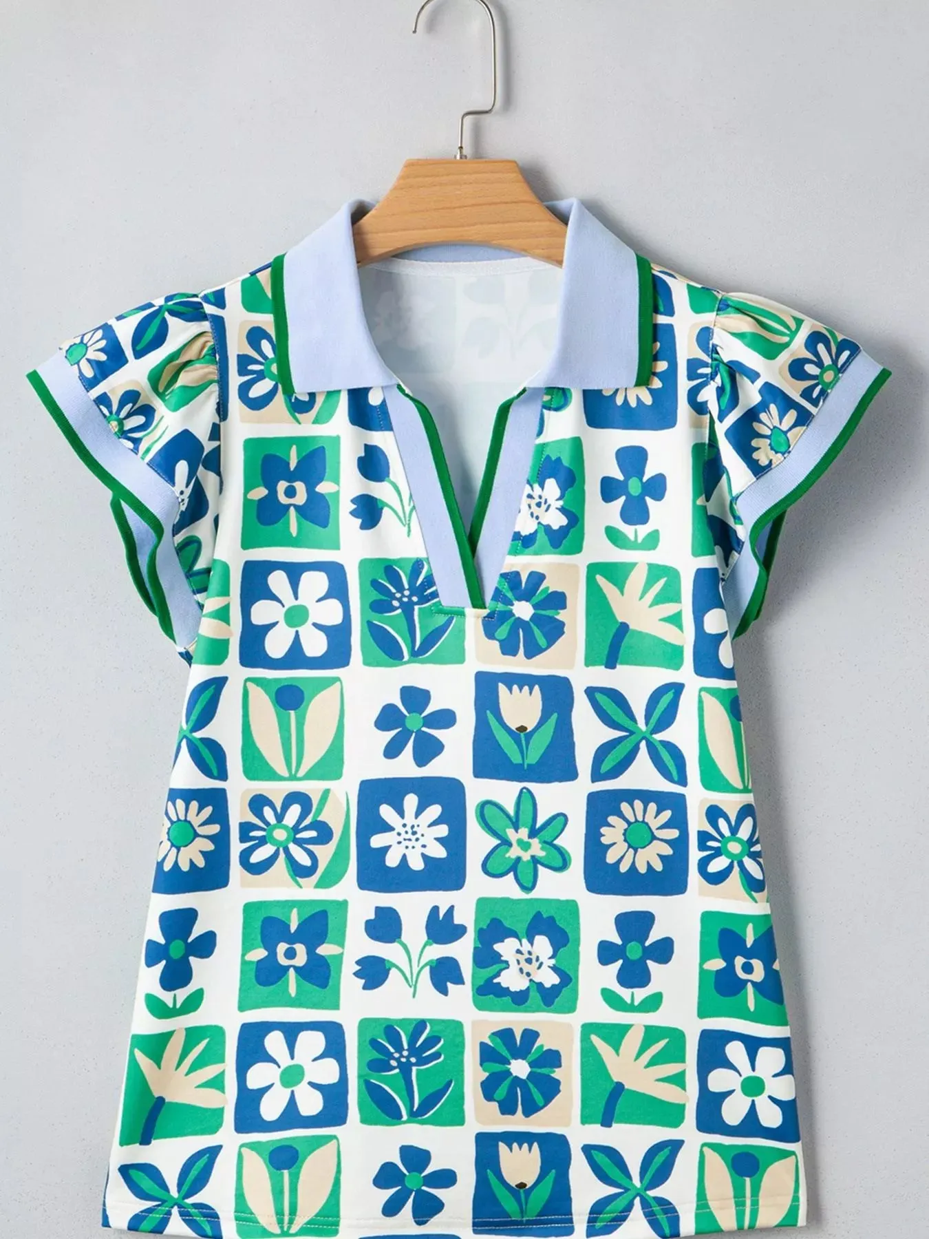 Floral Print Cap Sleeve Blouse sold by Charming Charlie product image thumbnail 5