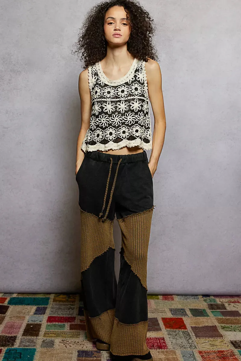 POL Floral Round Neck Cropped Crochet Sleeveless Top with Scalloped Edge sold by Charming Charlie product image thumbnail 5