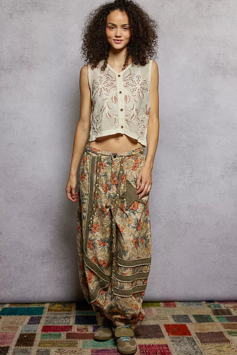 POL Floral Embroidered Cropped Crochet Vest sold by Charming Charlie product image thumbnail 5