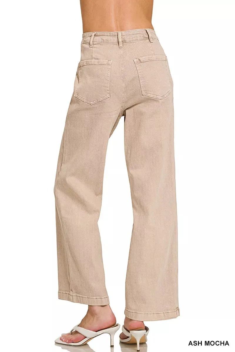 Zenana Straight Leg Utility Pocket Jeans sold by Charming Charlie product image thumbnail 3
