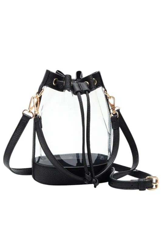 Clear Crossbody Stadium Bucket Bag made by Charming Charlie