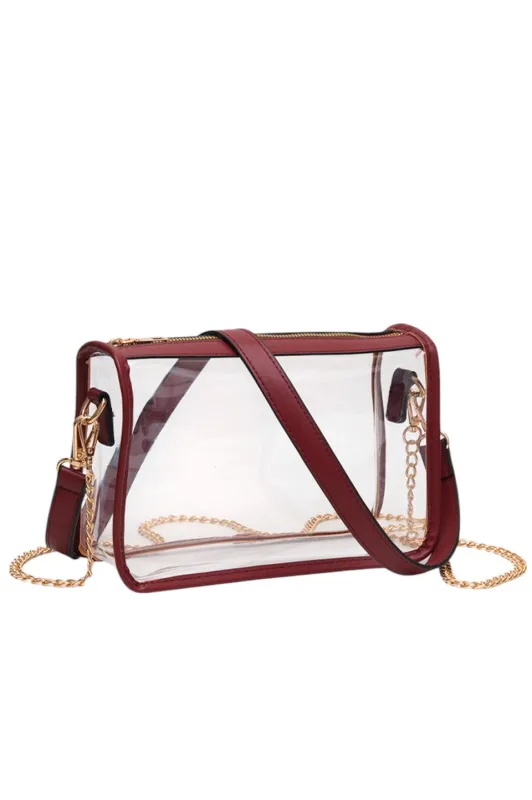 Clear Rectangle Stadium Concert Crossbody Bag made by Charming Charlie