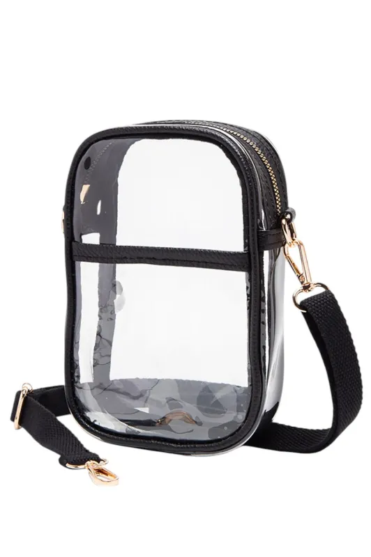 Clear Crossbody Stadium Bag sold by Charming Charlie
