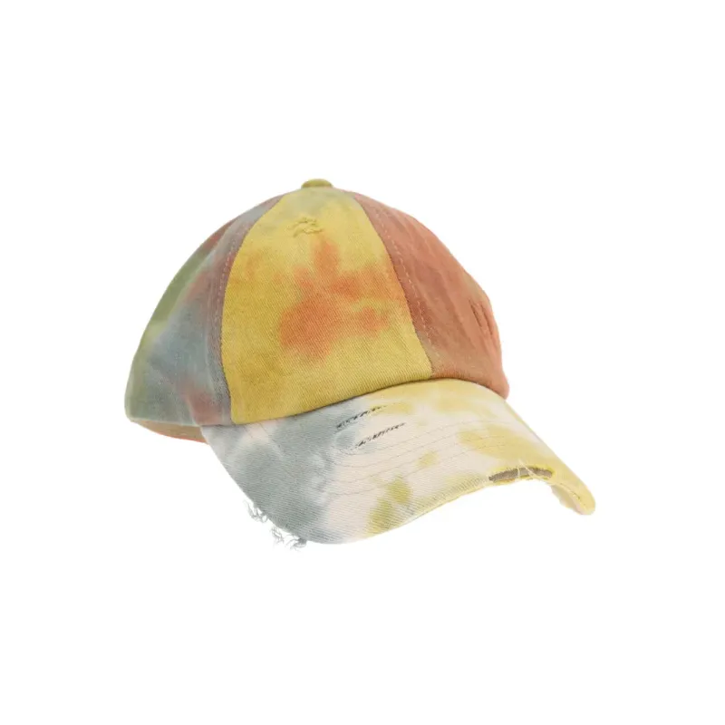 Tie Dye Criss-Cross High Ponytail C.C Ball Cap made by Charming Charlie