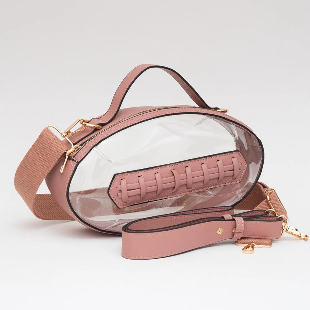 Football Shaped Transparent Crossbody Bag sold by Charming Charlie product image thumbnail 3