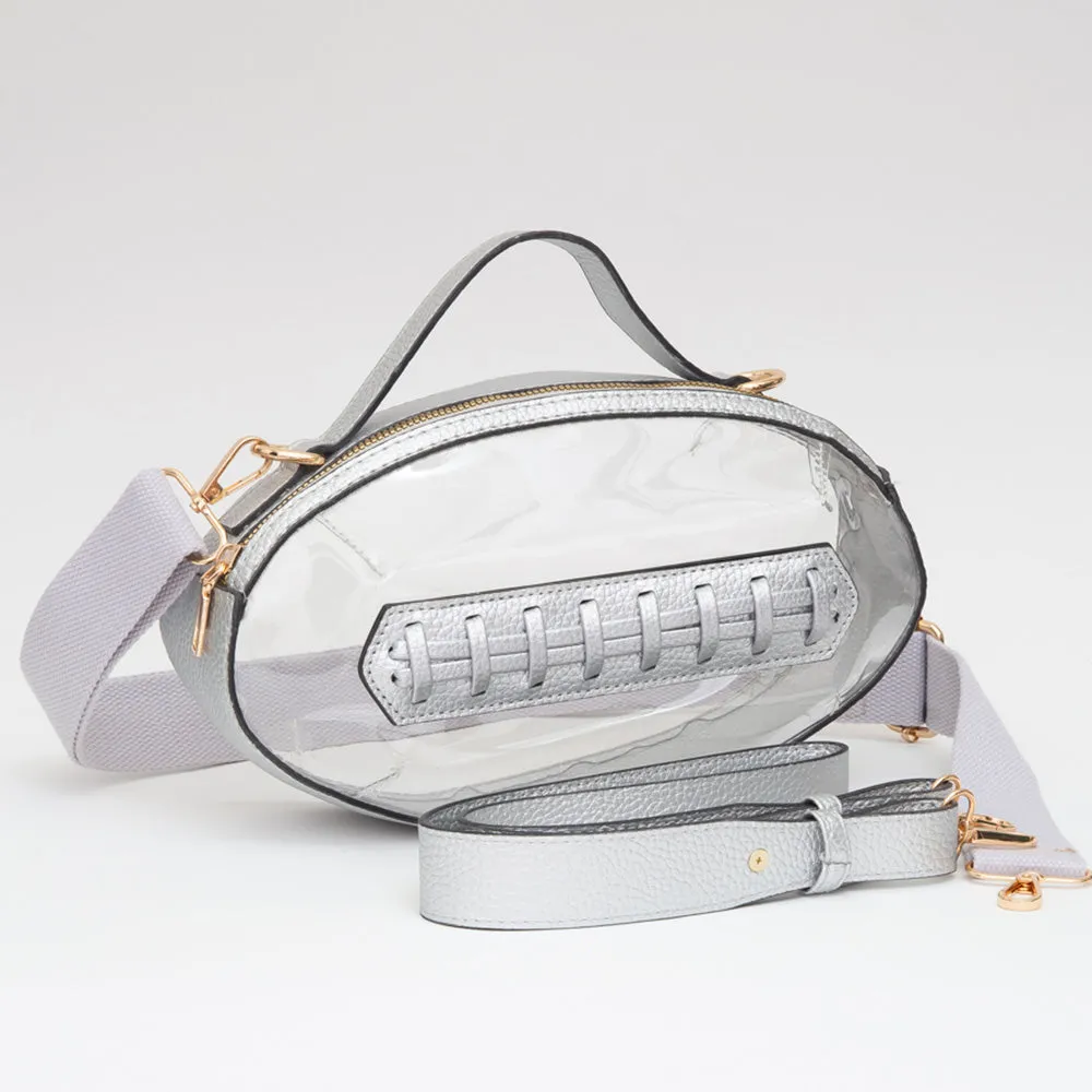 Football Shaped Transparent Crossbody Bag sold by Charming Charlie product image thumbnail 5