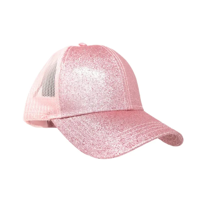 Glitter High Ponytail C.C Ball Cap made by Charming Charlie