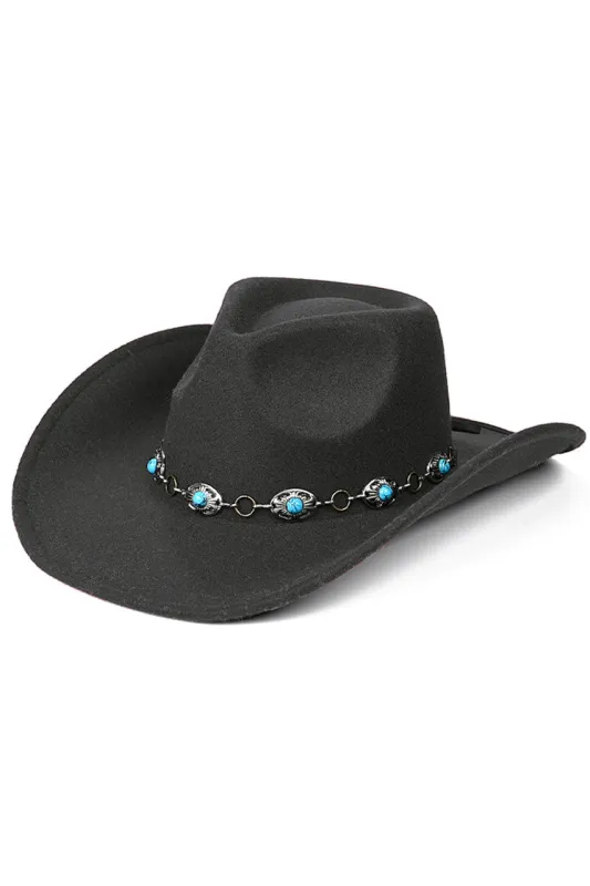 C.C Trim Band Vegan Felt Cowboy Hat made by Charming Charlie