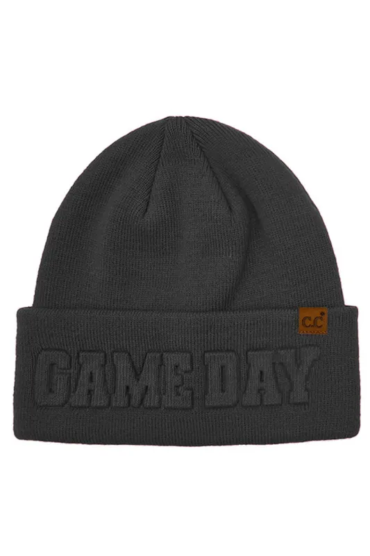 C.C GAME DAY Embossed Lettering Cuff Beanie sold by Charming Charlie