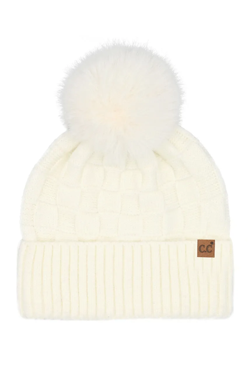 C.C Weaving Texture Knit Pom Beanie sold by Charming Charlie product image thumbnail 4