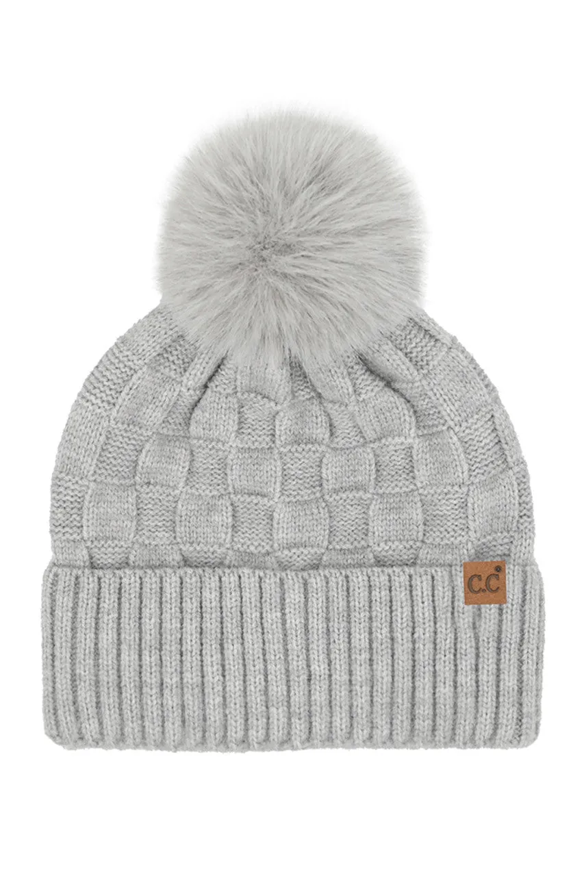 C.C Weaving Texture Knit Pom Beanie sold by Charming Charlie product image thumbnail 5