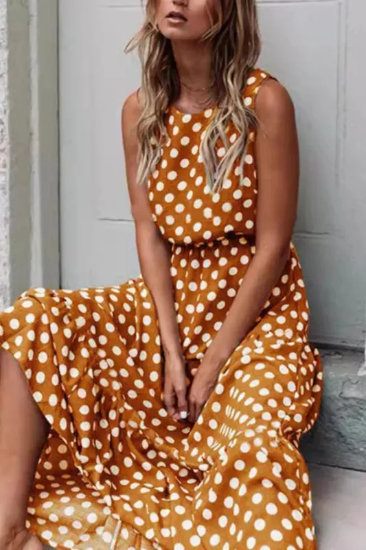 Sleeveless Polka Dot Casual Dress sold by Charming Charlie