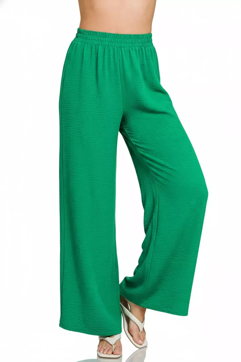 Zenana Woven Airflow Elastic Waistband Pants sold by Charming Charlie product image thumbnail 2